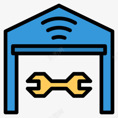 车库物联网150线颜色图标