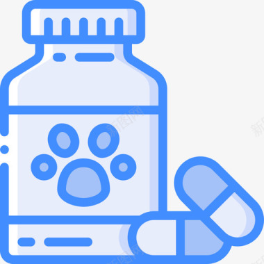 药片兽医7蓝色图标