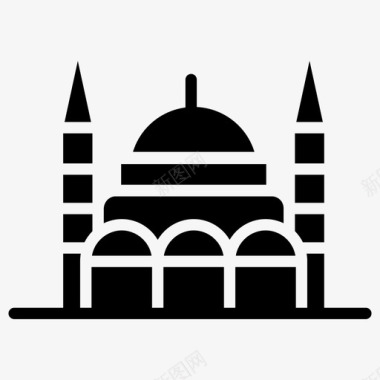蓝色清真寺历史清真寺伊斯坦布尔清真寺图标