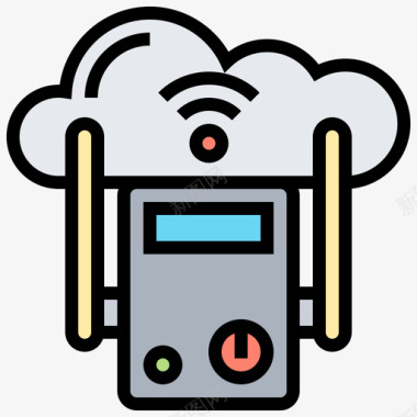 路由器网络技术31线颜色图标