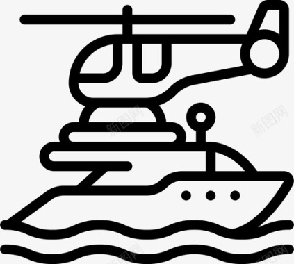游艇奢华生活2直线型图标