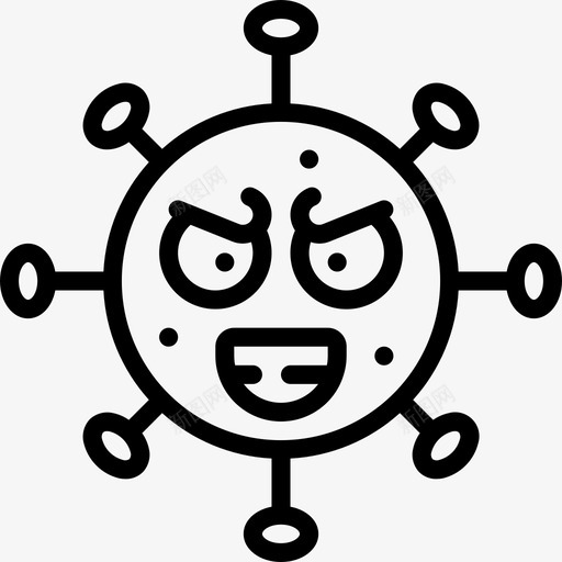 细菌病毒爆发2线状svg_新图网 https://ixintu.com 细菌 病毒 爆发 线状