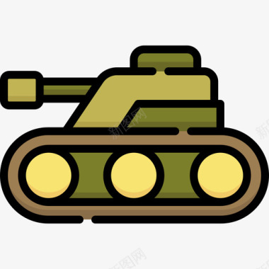 坦克军用90线性颜色图标