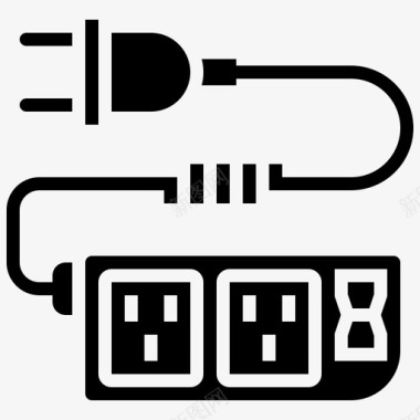 电源插座电源线插头1图标