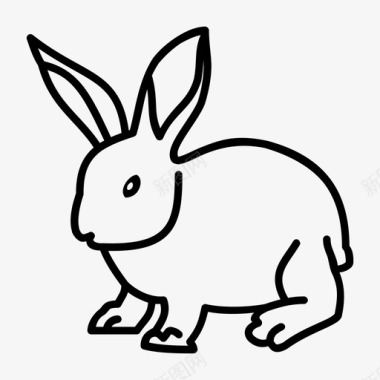 兔子动物胡萝卜图标