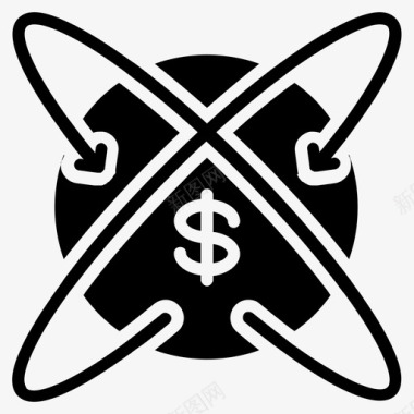 字根箭头现金图标