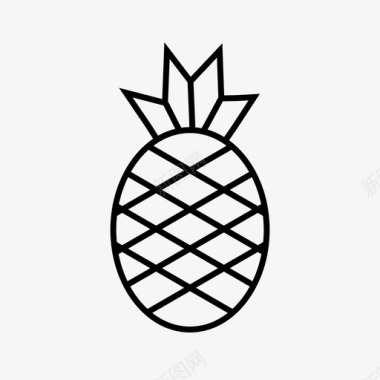 菠萝水果松果图标
