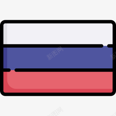 俄罗斯国旗18线颜色图标