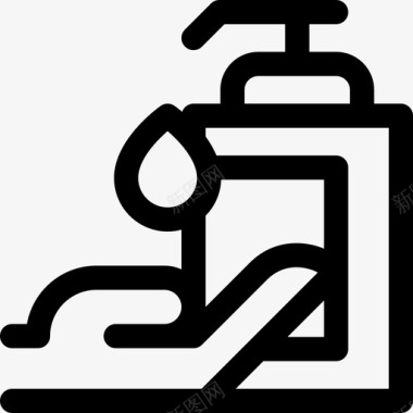 液体肥皂洗手液34线性图标