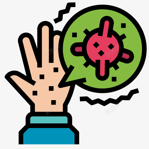 病毒健康与卫生7线性颜色svg_新图网 https://ixintu.com 病毒 健康 卫生 线性 颜色