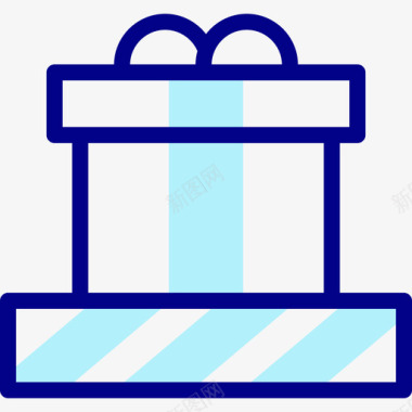 礼品盒生日164线性颜色图标