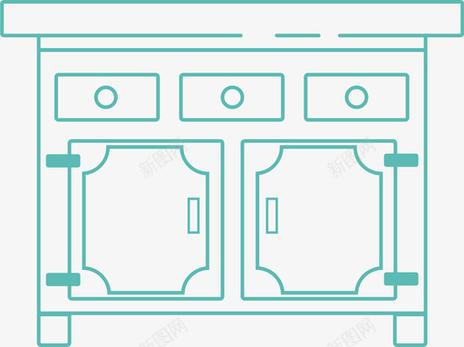 柜子svg_新图网 https://ixintu.com 柜子 线性 扁平 手绘 单色 简约 精美