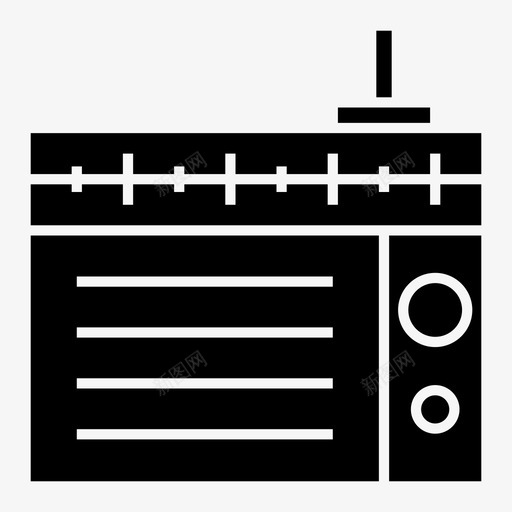 收音机新闻旧收音机svg_新图网 https://ixintu.com 收音机 新闻 电台 字形