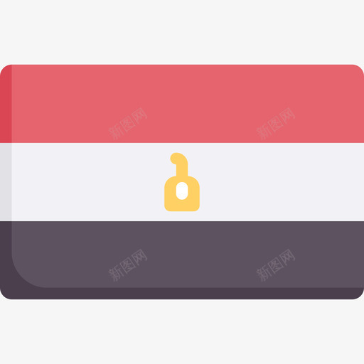 埃及国旗17平坦svg_新图网 https://ixintu.com 埃及 国旗 平坦
