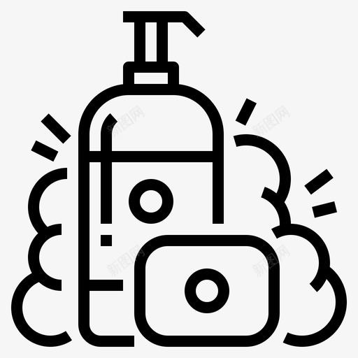 液体肥皂健康与卫生6线性svg_新图网 https://ixintu.com 液体 肥皂 健康 卫生 线性