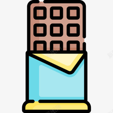 巧克力糖果和糖果37线性颜色图标