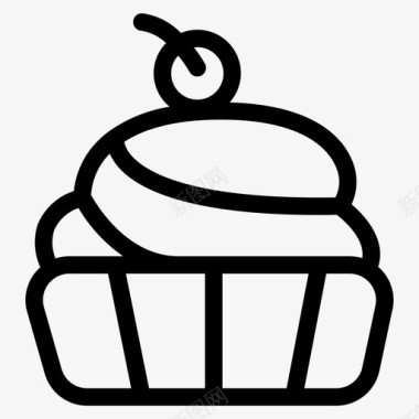 纸杯蛋糕面包房食品图标