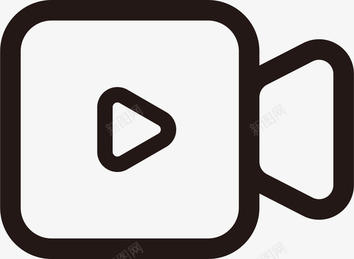 视频会议线性icon图标