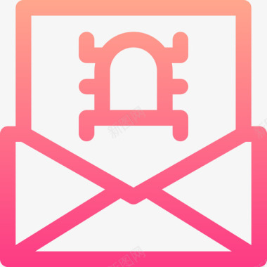 垃圾邮件网络安全61线性颜色图标