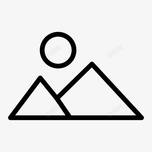 景观山脉自然svg_新图网 https://ixintu.com 景观 山脉 自然 照片 太阳 地图 图标 64像素