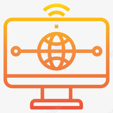 互联网通信244梯度图标