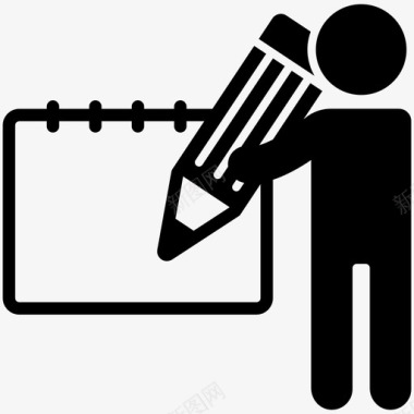 素描本教育铅笔图标