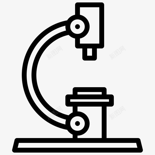 显微镜科学150线性svg_新图网 https://ixintu.com 显微镜 科学 线性