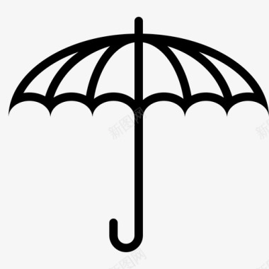 伞胸针图标图标