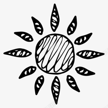 太阳花素描图标