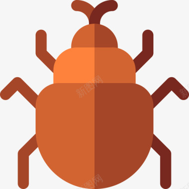 甲虫自然159扁平图标
