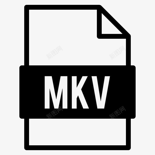 MKVfilemkvfiledocumentsvg_新图网 https://ixintu.com file MKV mkv document extension types type vol solid