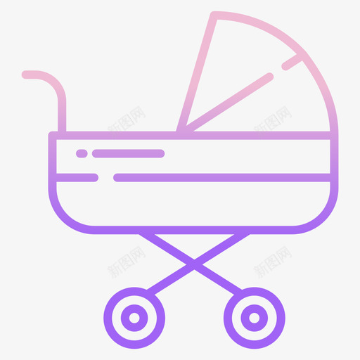 婴儿车玩具54轮廓渐变svg_新图网 https://ixintu.com 婴儿车 玩具 轮廓 渐变