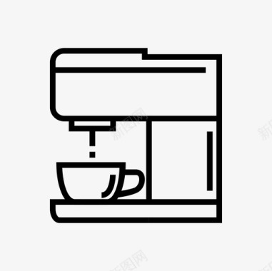 豆荚咖啡机浓缩咖啡机咖啡制作工具图标