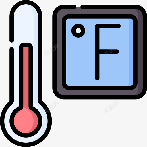 温度计天气359线性颜色svg_新图网 https://ixintu.com 温度计 天气 线性 颜色