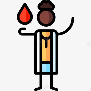 血滴献血86线色图标