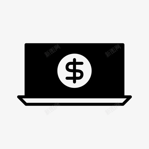 美元硬币笔记本电脑svg_新图网 https://ixintu.com 美元 硬币 笔记本 电脑 支付 购物 符号
