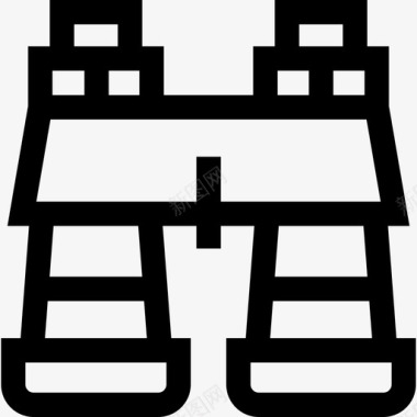 双筒望远镜海盗76直线型图标