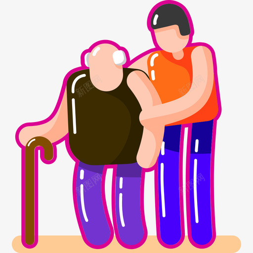 公益帮扶老人svg_新图网 https://ixintu.com 公益 帮扶 老人 填充 可爱 多色 商务 圆润 精美