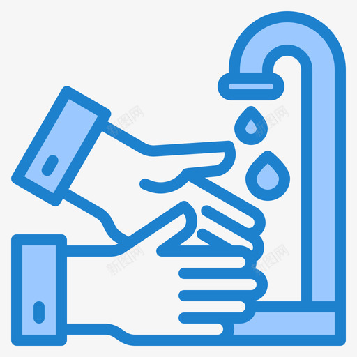 Handwash医疗保健19蓝色svg_新图网 https://ixintu.com Handwash 医疗保健 蓝色