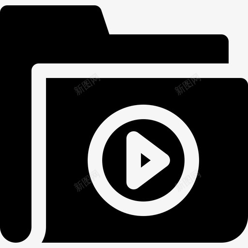 视频文件夹音乐和视频应用程序3已填充svg_新图网 https://ixintu.com 视频 文件夹 音乐 应用程序 填充