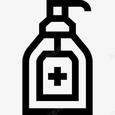 肥皂卫生和消毒8线性图标