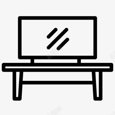 电视桌家具及装饰1线性图标