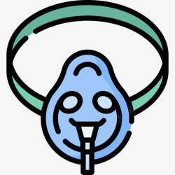 氧气面罩氧气面罩整形外科51线性颜色高清图片
