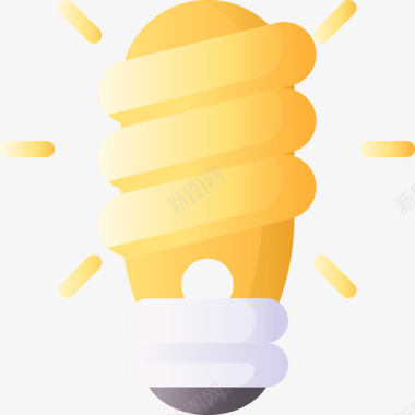 灯泡可持续能源65梯度图标