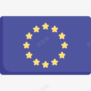 欧盟国旗17平直图标