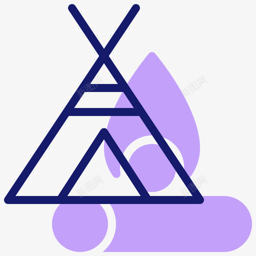 Teepee美国9线性颜色svg_新图网 https://ixintu.com Teepee 美国 线性 颜色