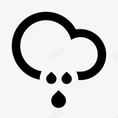 icon天气中雨转大雨图标