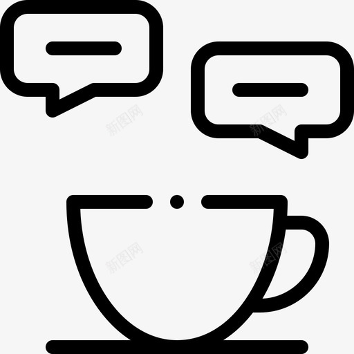 咖啡讨论33线性svg_新图网 https://ixintu.com 咖啡 讨论 线性
