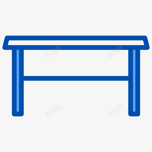 桌子家具和装饰4蓝色svg_新图网 https://ixintu.com 桌子 家具 装饰 蓝色