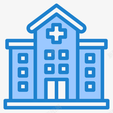 医院医疗保健19蓝色图标